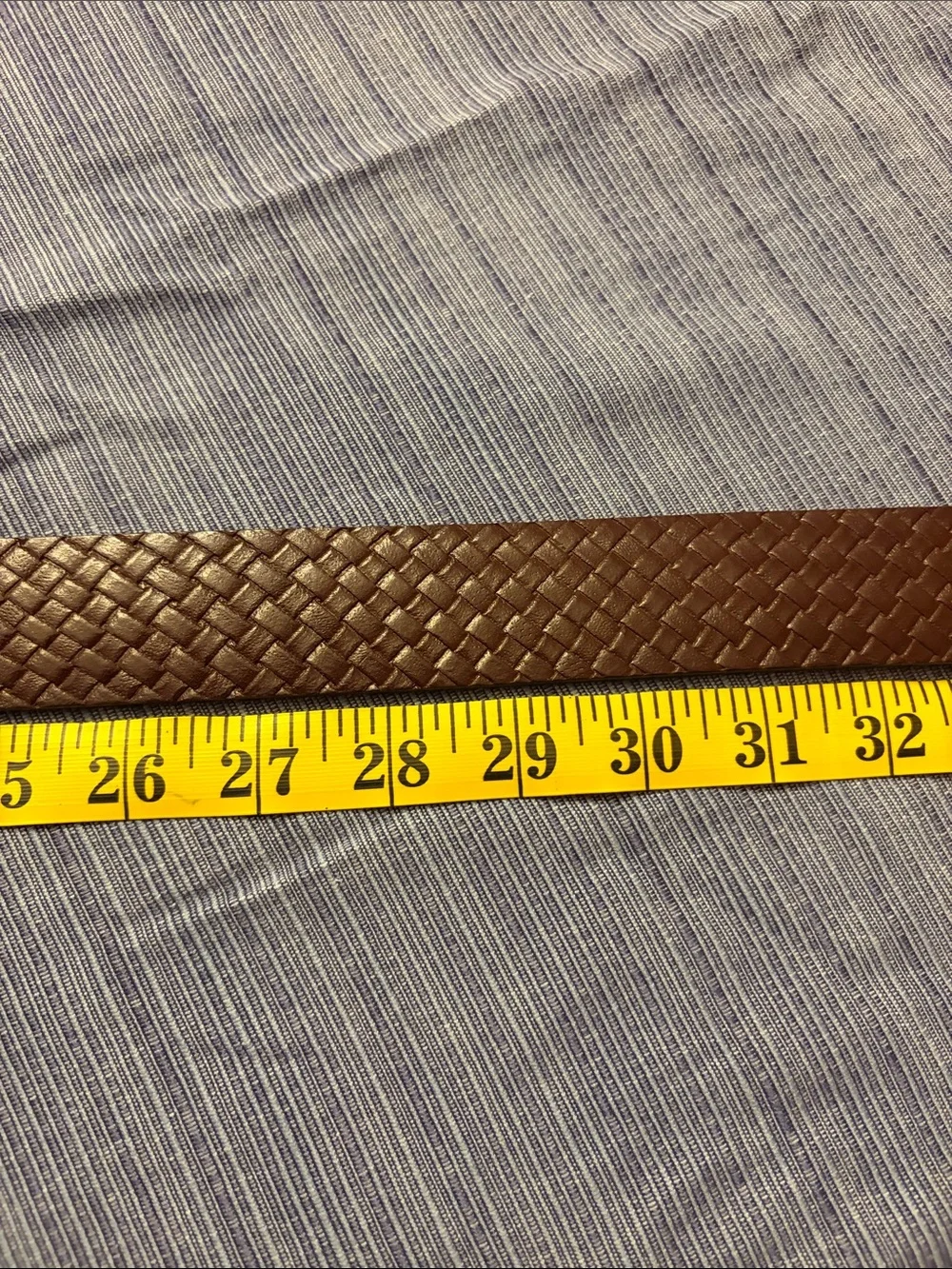 Brown Woven Leather Women’s Belt
